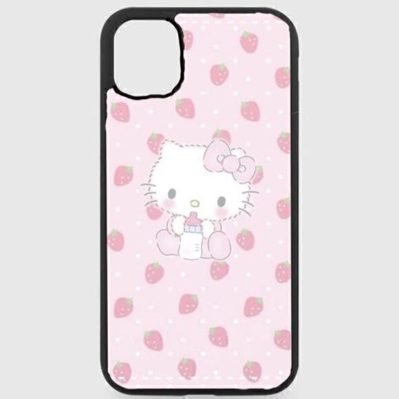 Hand Crafted Other - Pink Strawberry Hello Kitty Phone Case